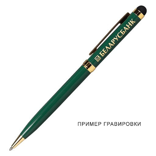 Ручка шариковая со стилусом Gold Soi, металлическая