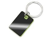 Металлический брелок с пластиковой цветной вставкой SteelPop Rct