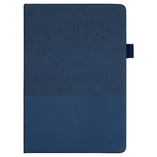 Блокнот А5 Burnie, в твердой обложке c резинкой и петлей для ручки в линейку