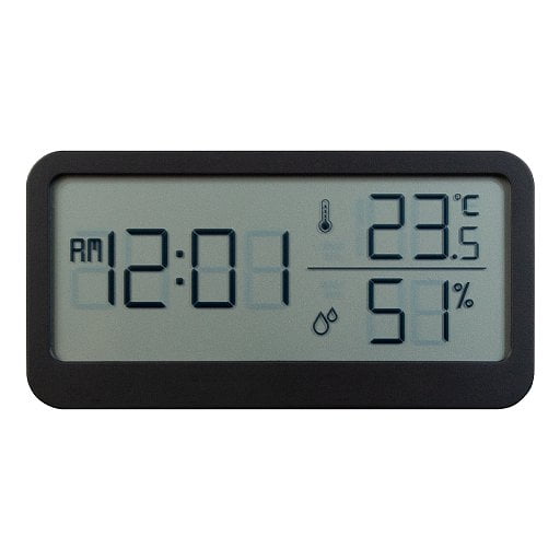 Часы настольные Chronos с термометром и гигрометром, с ж/к дисплеем