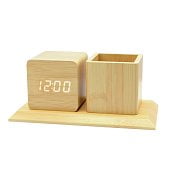 Многофункциональные часы - погодная станция с карандашницей