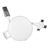 Кабель зарядный выдвижной USB Wingle 3-в-1 с подставкой для телефона