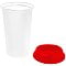 Стакан с крышкой Color Cap White