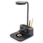 Лампа-органайзер Crolly c беспроводной зарядкой 15W, черный