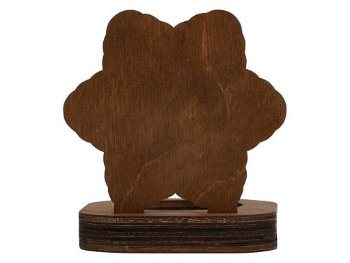 Подсвечник деревянный Снежинка