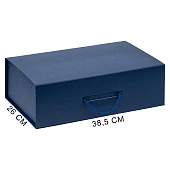 Подарочная коробка, размер 38,5*26*10,5 см, Solution Prestige Big Case Linen с магнитным клапаном и ручкой