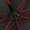 Зонт-трость с цветными спицами Color Style ver.2, красный с черной ручкой
